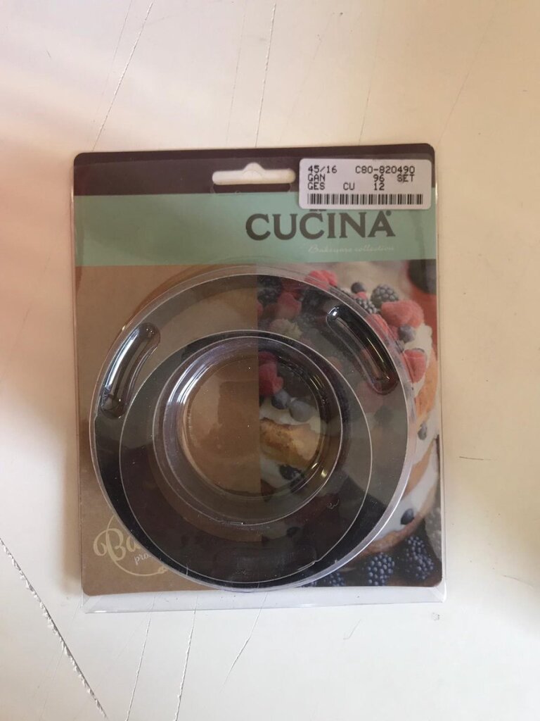 La Cucina Backringe Edelstahl eckig + rund 6 8 10x4cm