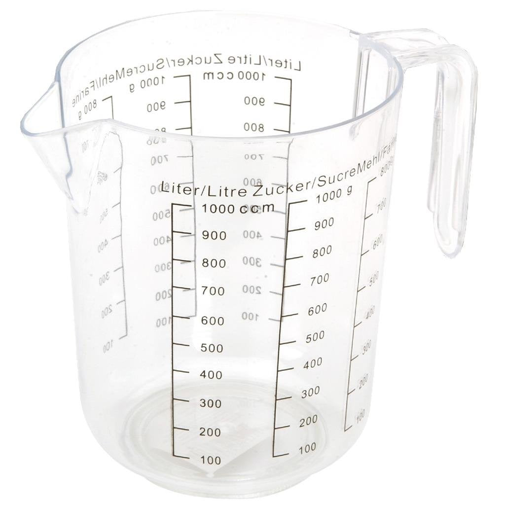Basic transparenter Messbecher 1l