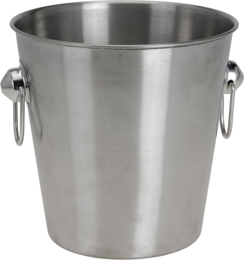 Excellent Houseware Champagnerkühler, Eiskübel, 3 l, silberfarbener Edelstahl, D20 cm