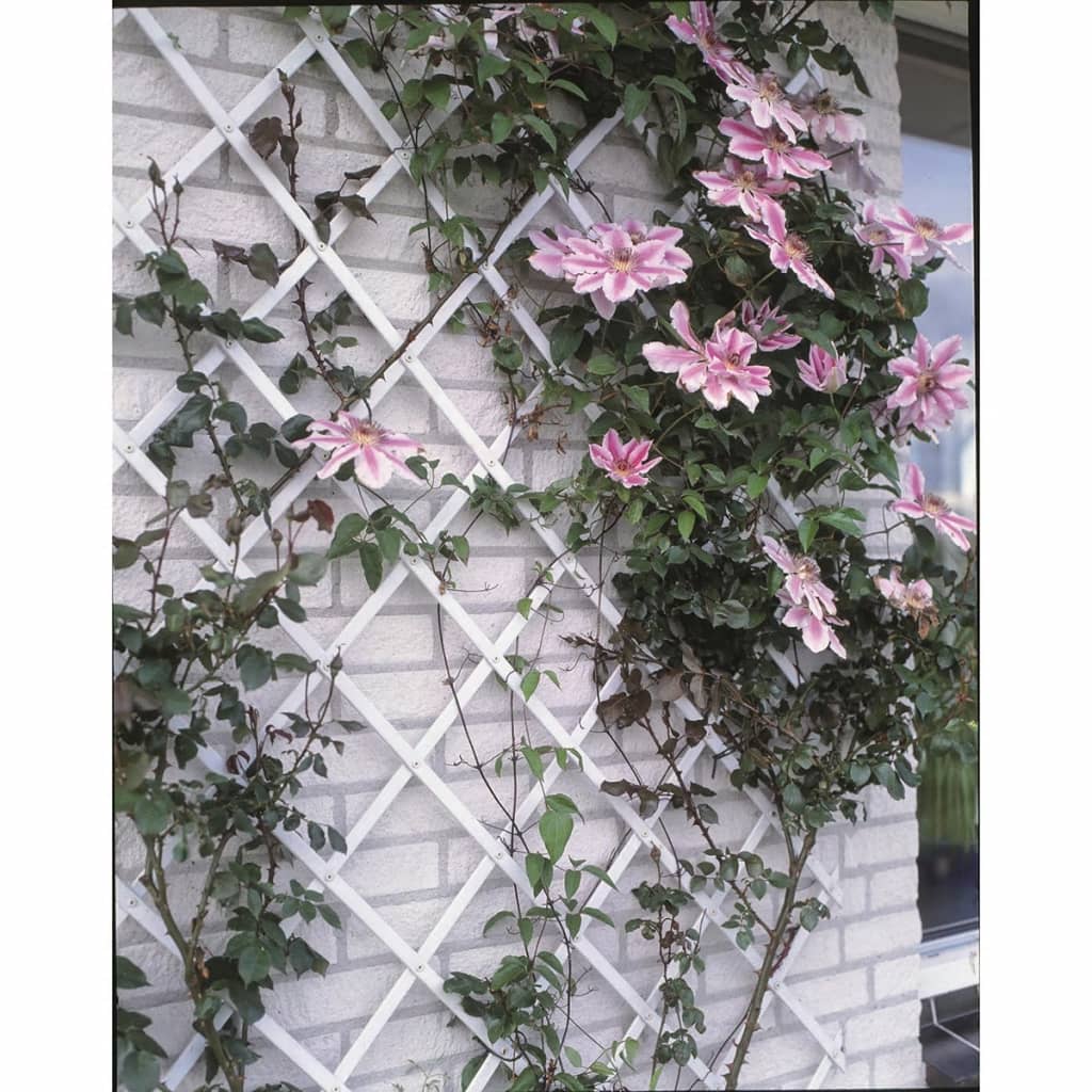 Nature Garden Slat Work 100x200 cm PVC Weiß 6040703
