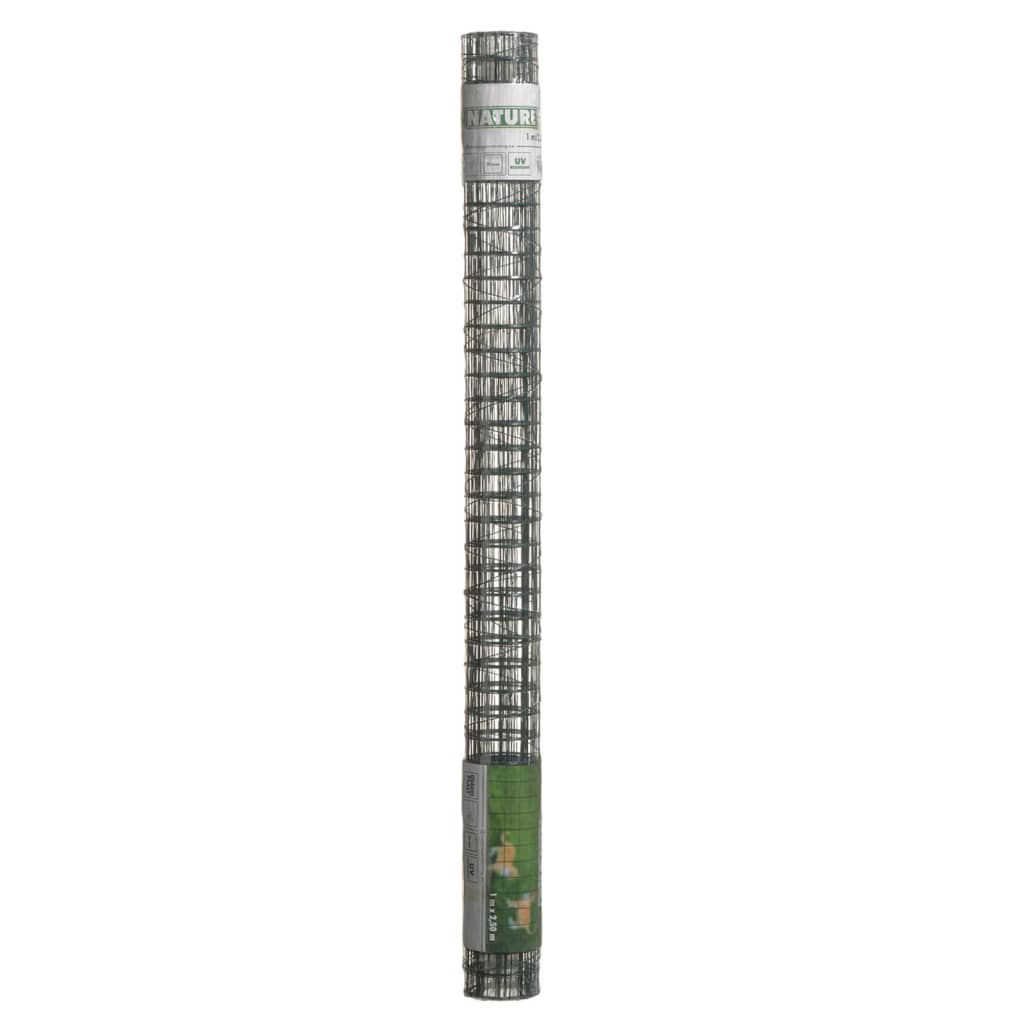 Nature Mesh Quadrat 25 mm 1x2,5 mm plastisch beschichtetes Stahlgrün