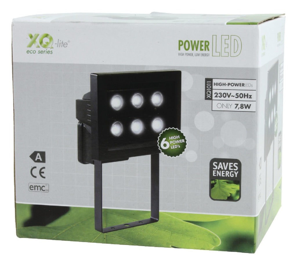 Ranex xq-1011 LED-Außenleuchte aus schwarzem Aluminium (6x).