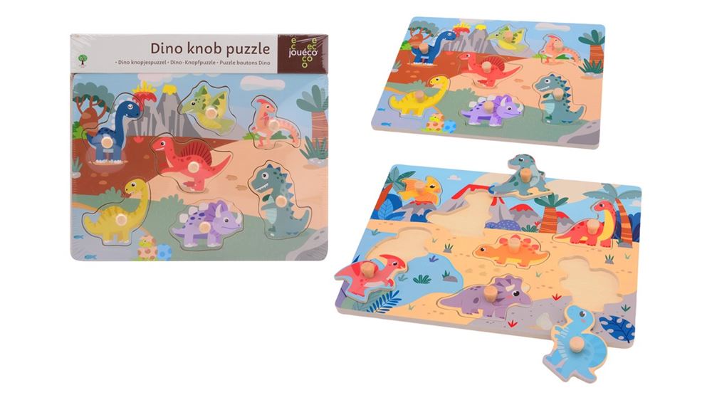 Joueco Holzdino -Stollen Puzzle, 7st.