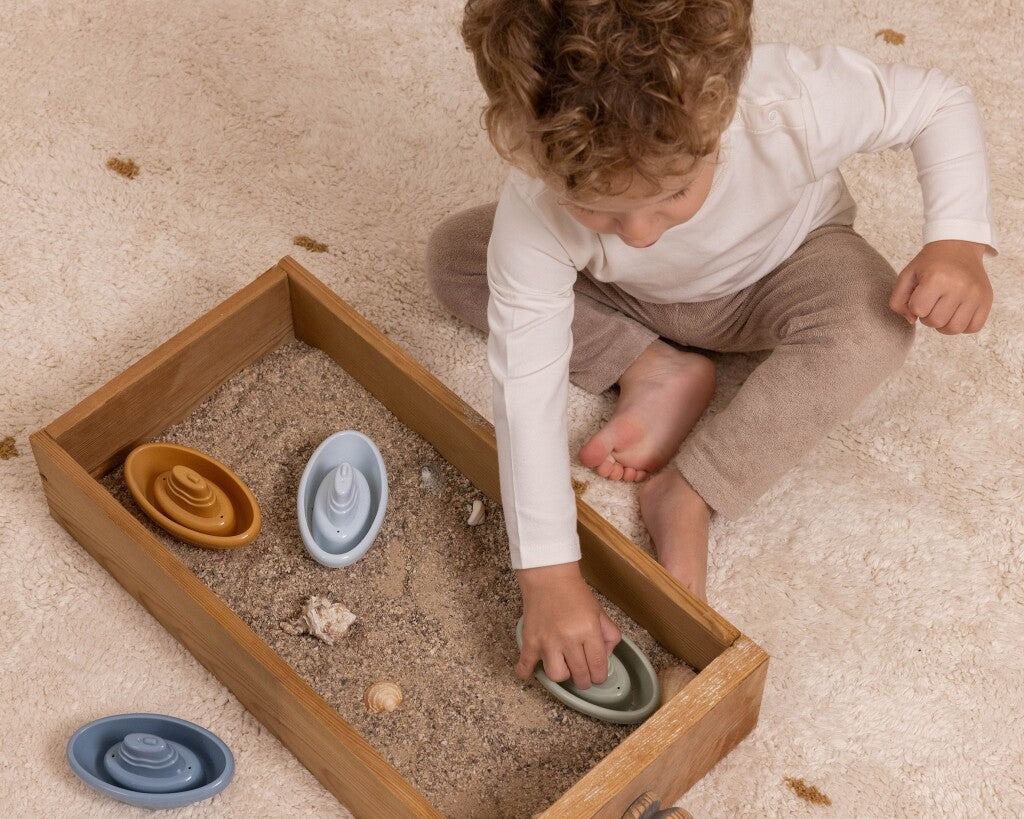 Little Dutch 4 Badeboote-Set blau
