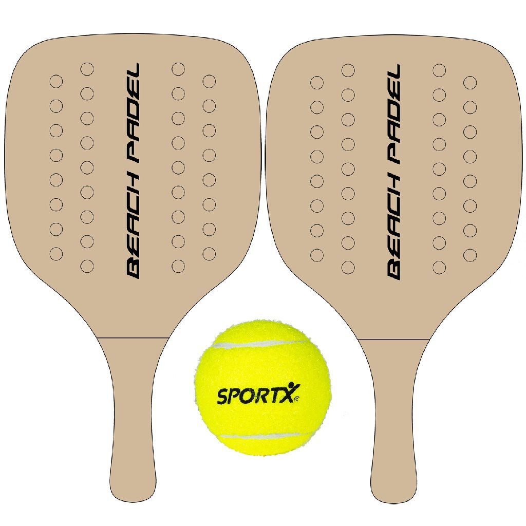 Sommerliches Strand-Padel-Set aus Holz