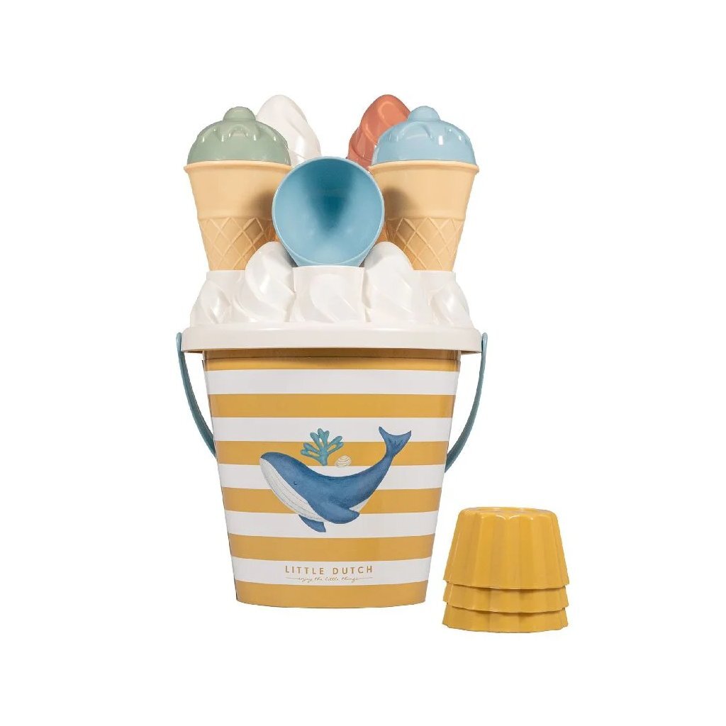 Little Dutch Ocean Dreams blaues Eiskübel-Set, 14-teilig.
