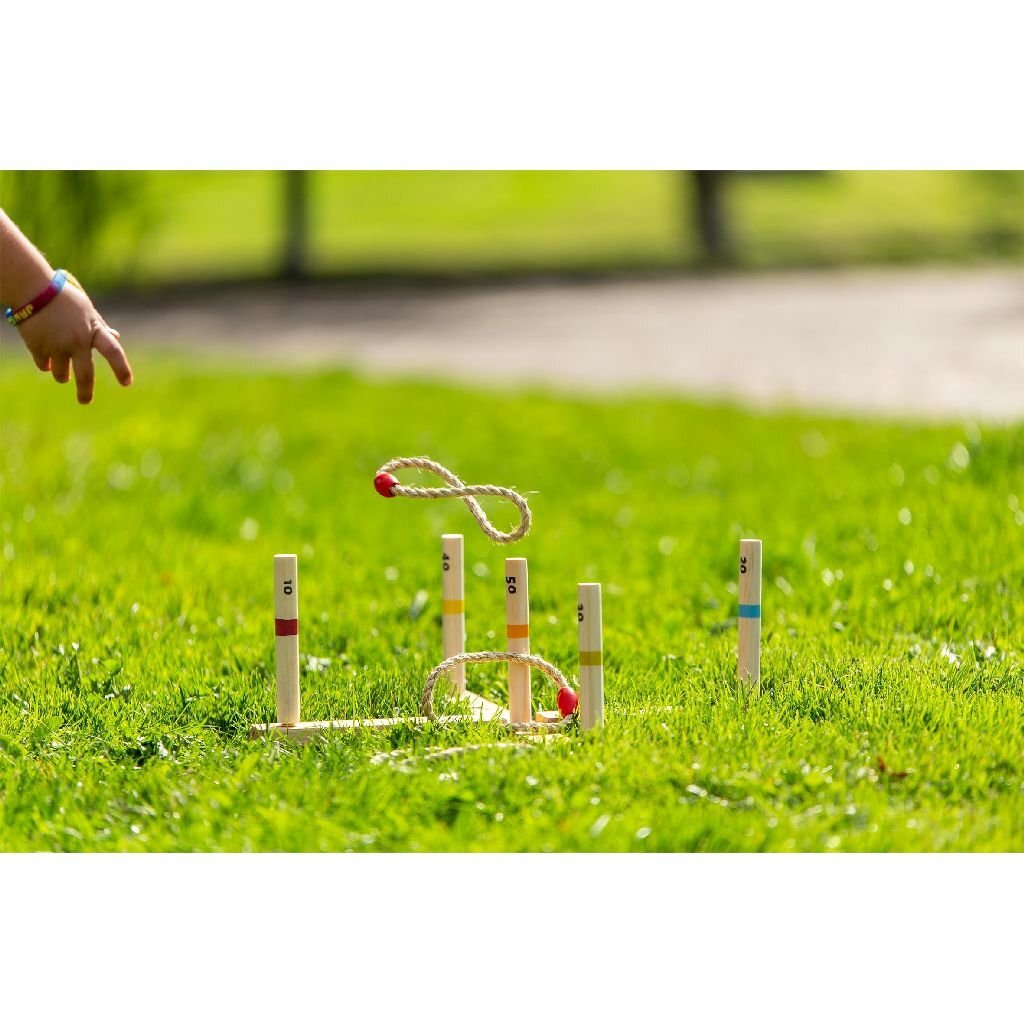 Outdoor-Spielring-Wurfspiel-Tragetasche FSC, 5-tlg.
