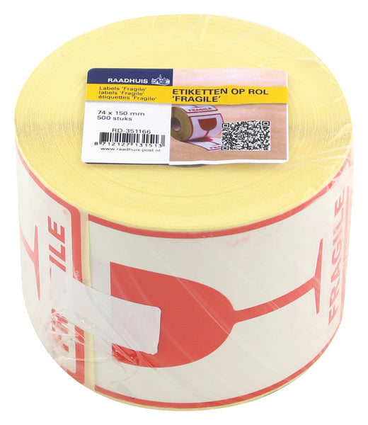 Rathaus rd-351166 Etikett 74x105mm 500 Stück Glas zerbrechlich