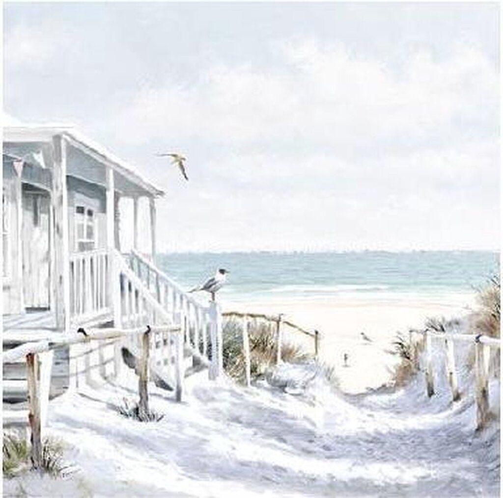 Ambiente Servietten 25x25 cm Strandhütte