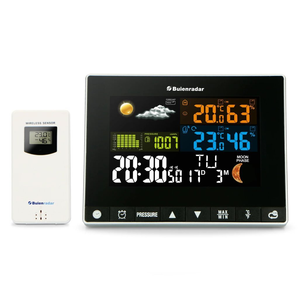 Alecto BR700 Regenradar 3in1 Wetterstation schwarz