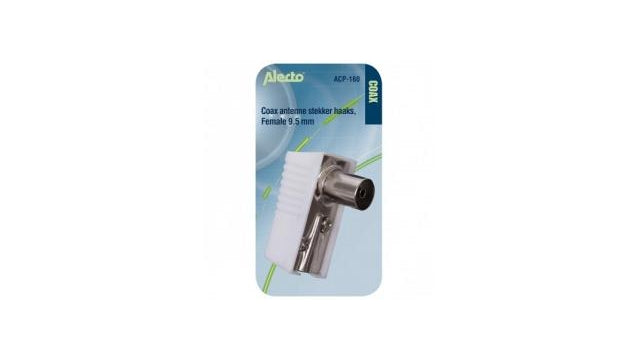 Alecto ACP-160 Koax-Stecker, abgewinkelt, weiblich