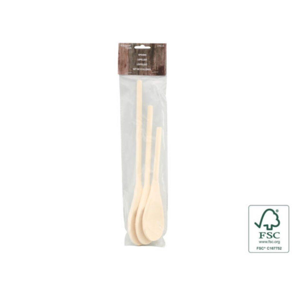 Küchenutensilien Holzlöffel 3er-Set | 6 Stück