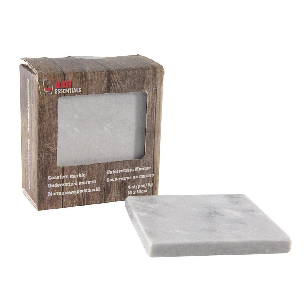 Andere Marken Marmoruntersetzer 4er-Set 10x10cm | 4 Stück
