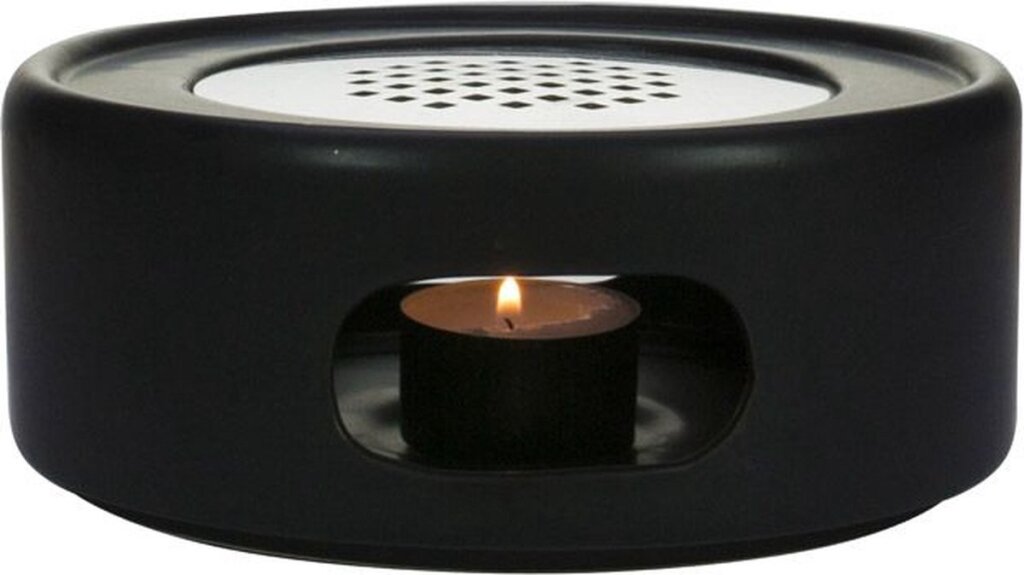 Gusta Pottery Chafing Teelicht Fika schwarz 17x7 cm