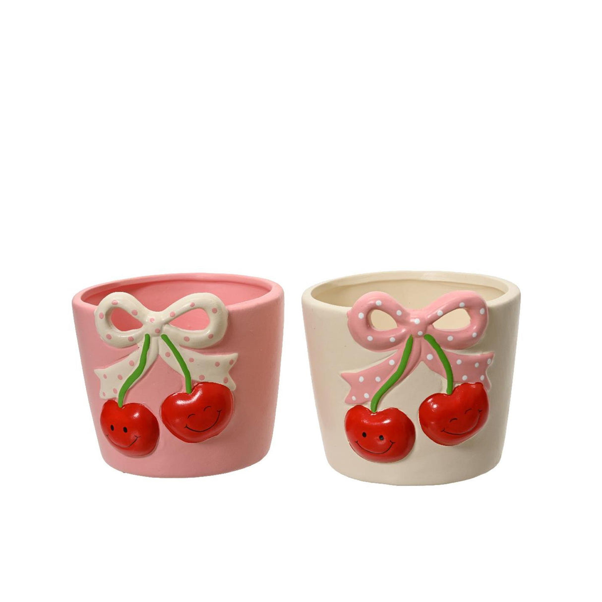 Decoris bloempot kersen dolomiet ã˜10,4xh9,1cm 2 assorti