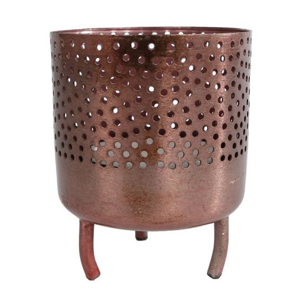No brand Teelichthalter Luca L Kupfer Metall 8x8x10cm