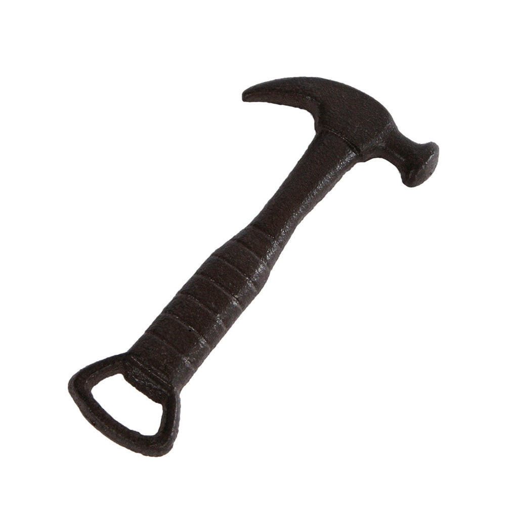 Excellent Houseware Houseware Bieröffner Hammer, rostiges Gusseisen, 17,5 x 8,5 x 1,2 cm