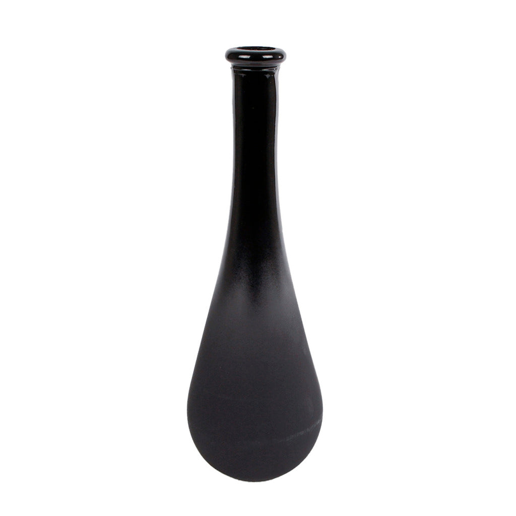 Van Manen Van Manen Vase Lagrima L Matt glänzendes schwarzes Glas 8x8x25cm