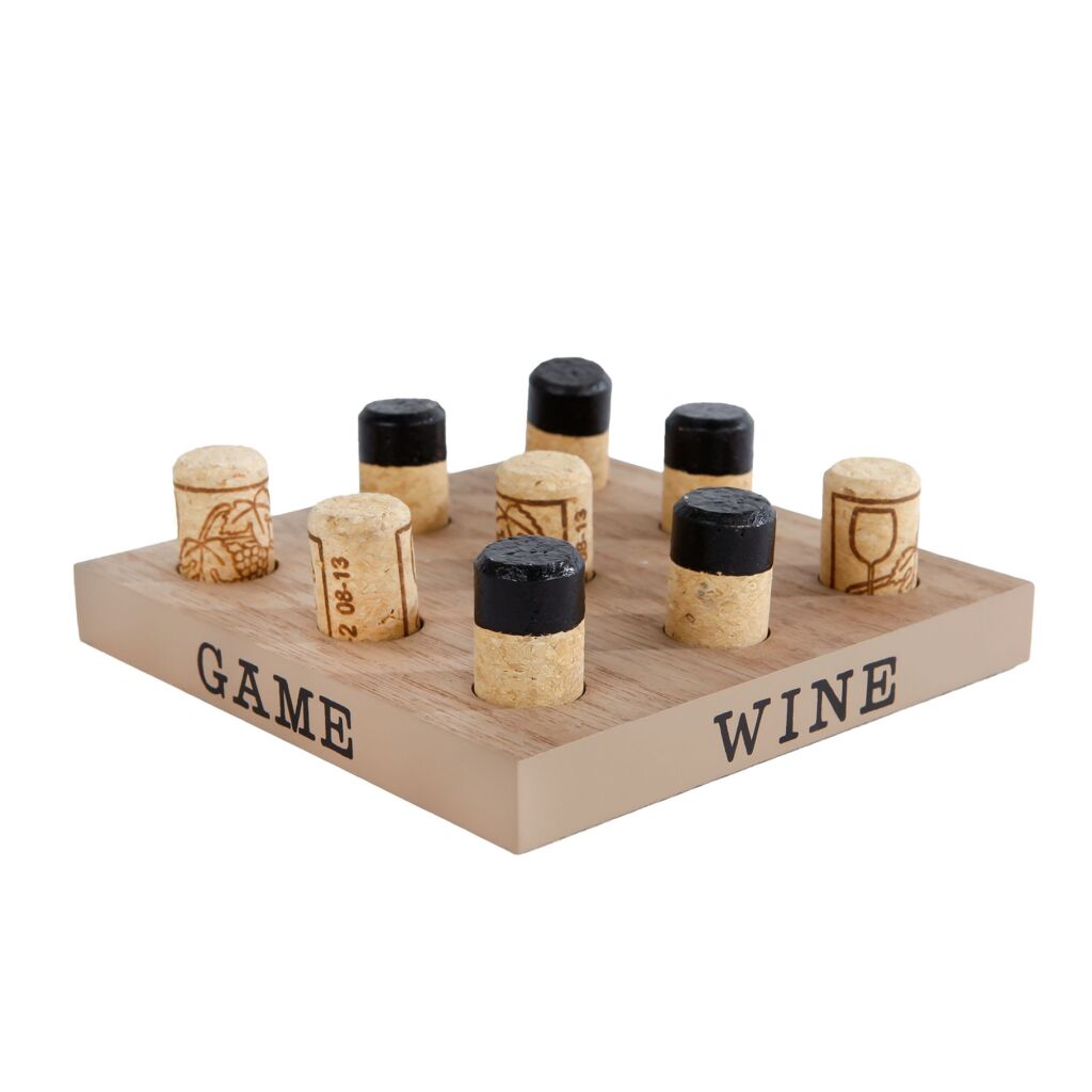 Keine Marke Tic Tac Toe Wein 15x15 cm Holzkork