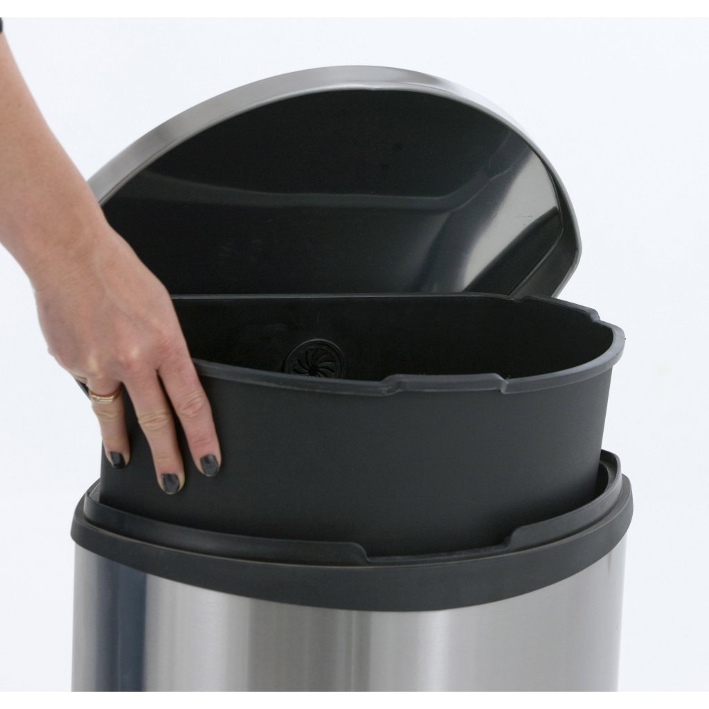 Eko eko Muscheleimer Treteimer 30l Edelstahl matt