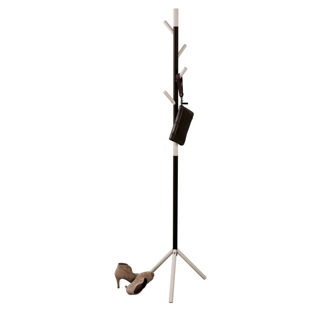 V-Teil-Garderobe linear stehend mit 4 Haken 180 cm weiß