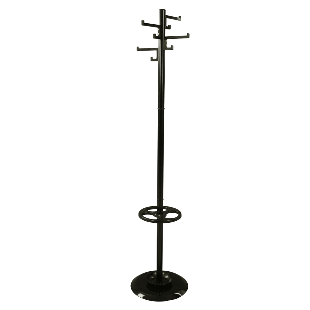 V-Teil V-Teil Garderobe stehend mit 8 Haken Porzellan 178 cm schwarz