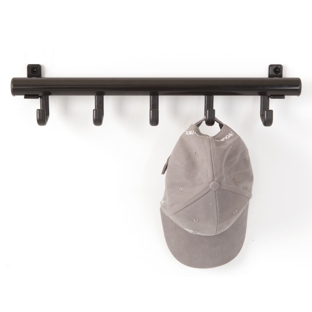 V-Teil-Garderobe mit 5 Haken Techno 5 schwarz