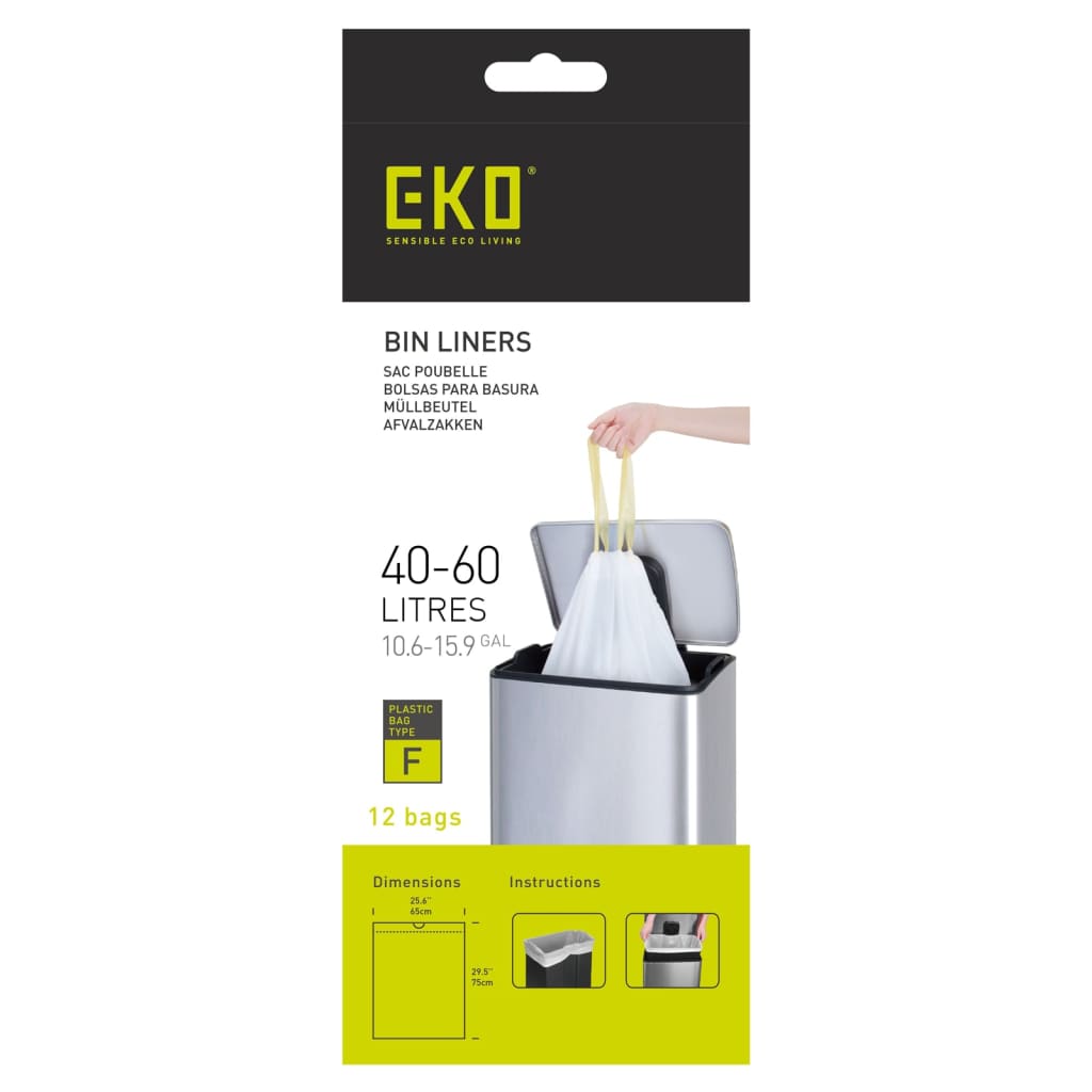 EKO EKO Abfallbeutel Set F 24x12 ST 40-60 L Weiß