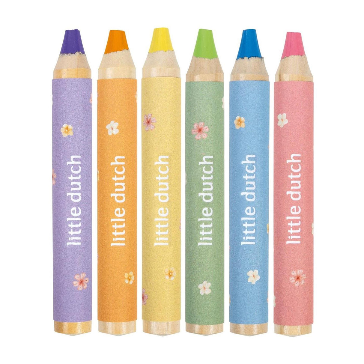 Bleistifte kurz dick Little Dutch Rosa 6 Stück | 2 Stk