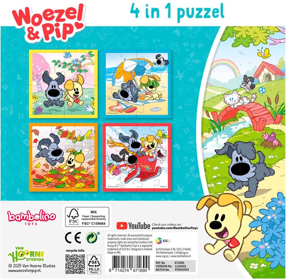 Bambolino Toys Woezel Pip 4-1 Puzzle