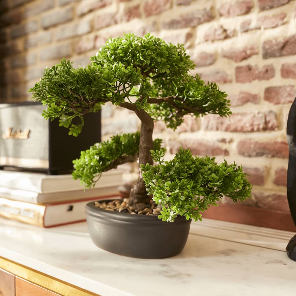 Smaragdkunstwerk Mini Bonsai Ficus Green 32 cm 420002