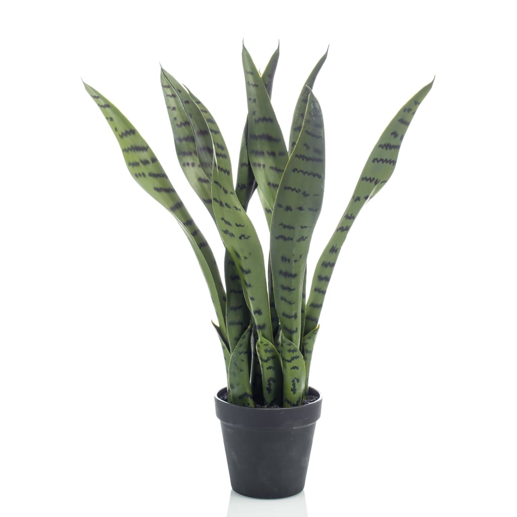 Smaragdkunstwerk Sansevieria in Topf 55 cm
