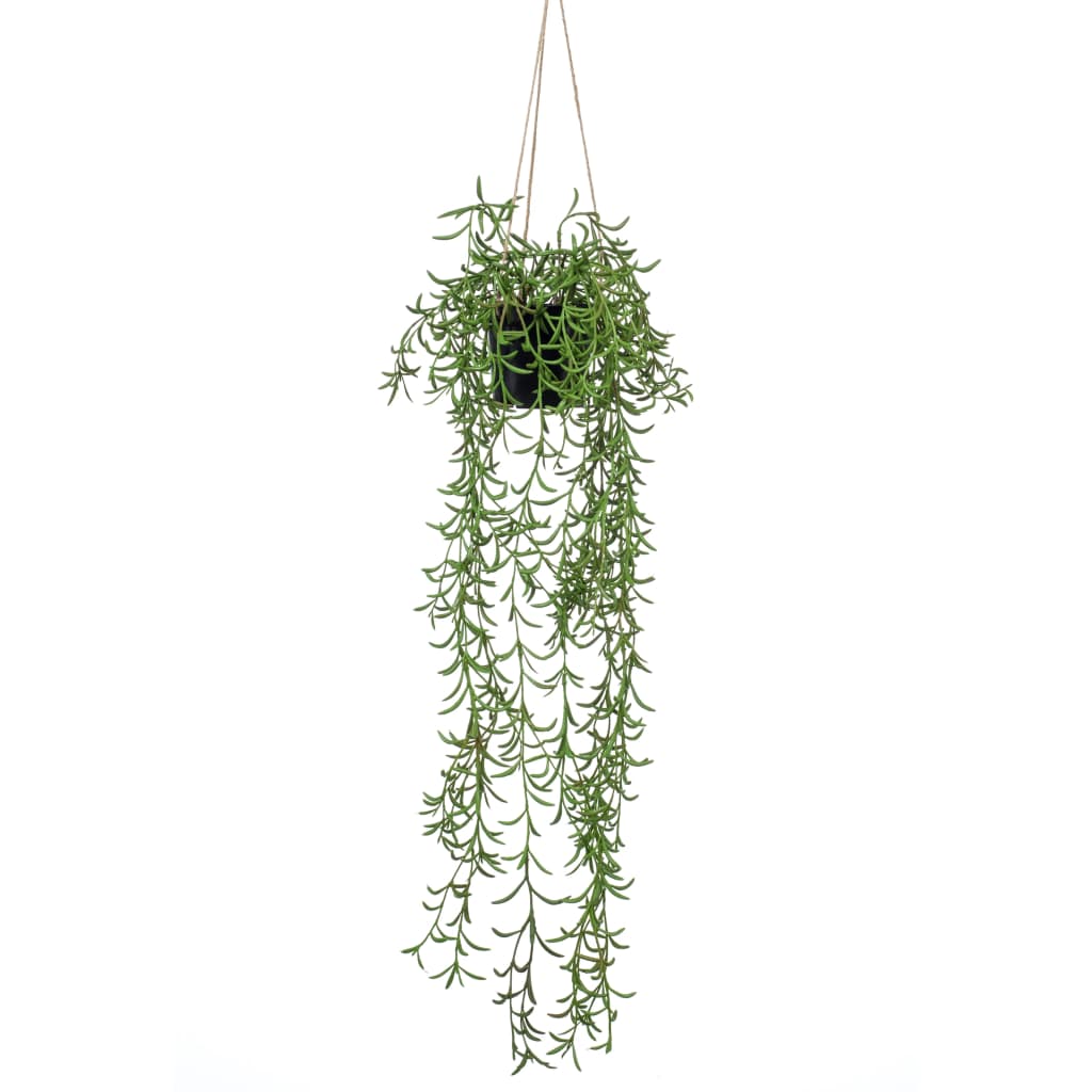 Smaragdkunstpflanze hängt in Topf Senecio 70 cm
