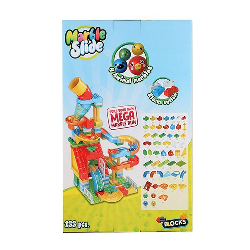 Toi-toys Bausteine Bausteine Murmelbahn 133-teilig