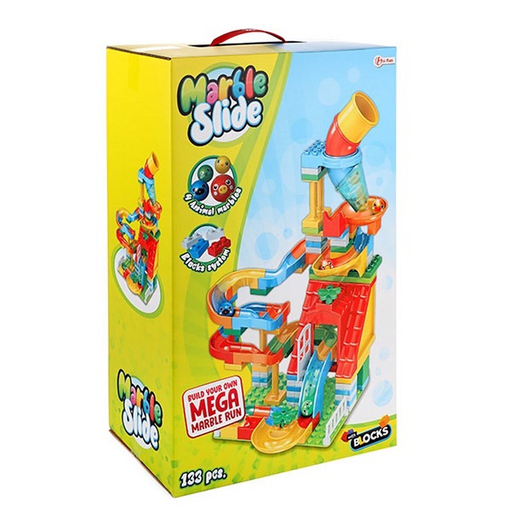 Toi-toys Bausteine Bausteine Murmelbahn 133-teilig