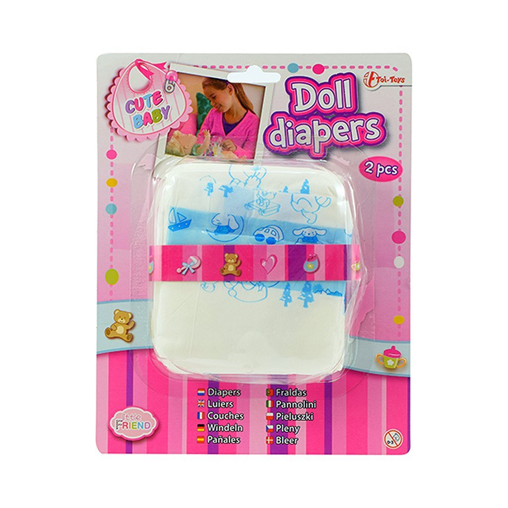 Süße Babypuppenwindeln 2 Stück
