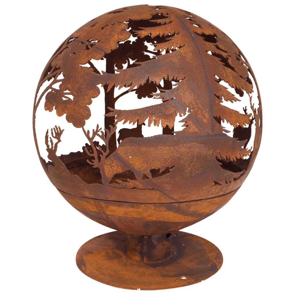 EsssCert Design Esschert Design Fire Bowl Laser Cut 57,5 x 57,5 x 66 cm Rost FF261