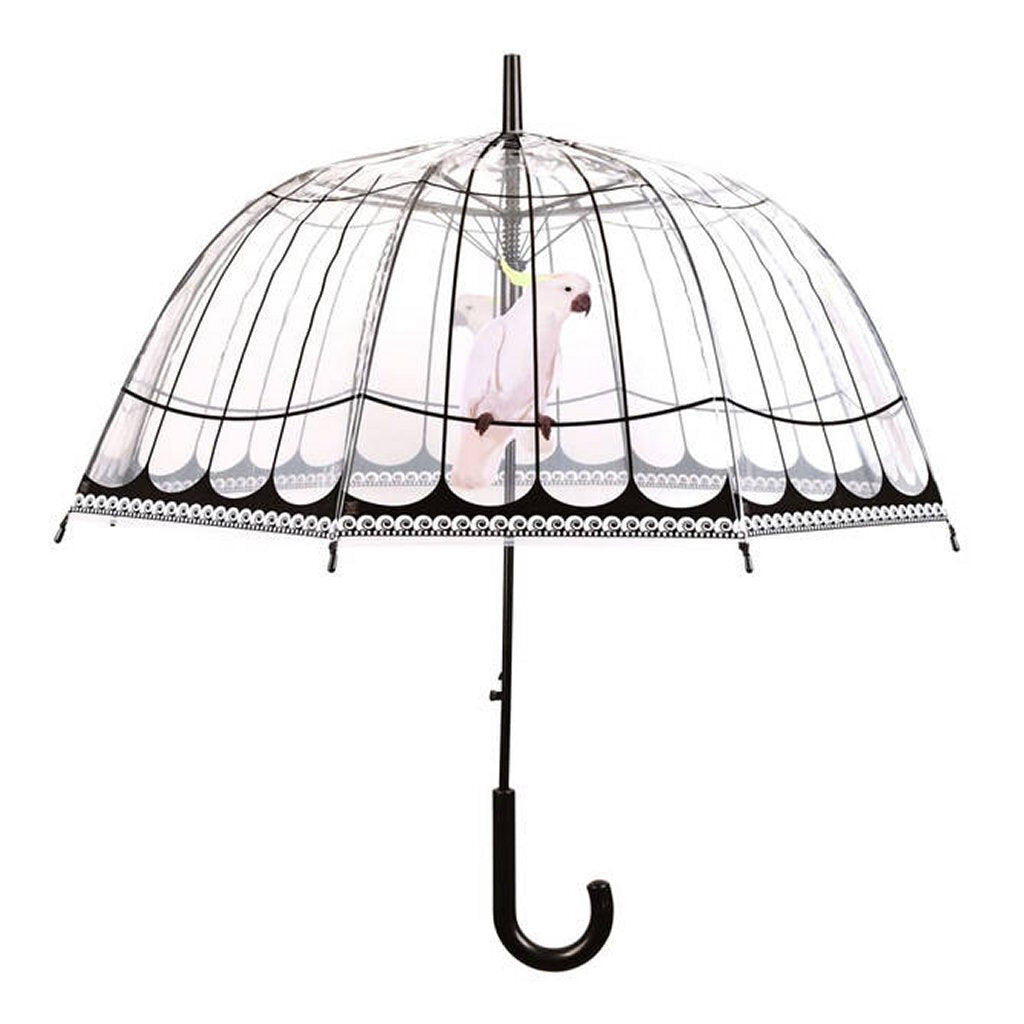 Esschert Design Regenschirm Vogelkäfig – transparent – D80 cm – Erwachsene
