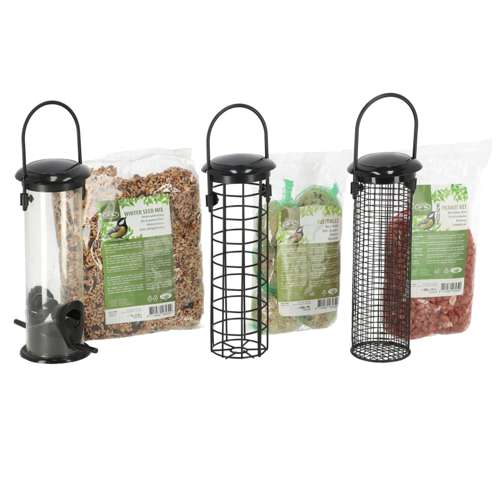 Esschert Design komplettes Vogelfuttersatz 3 STS