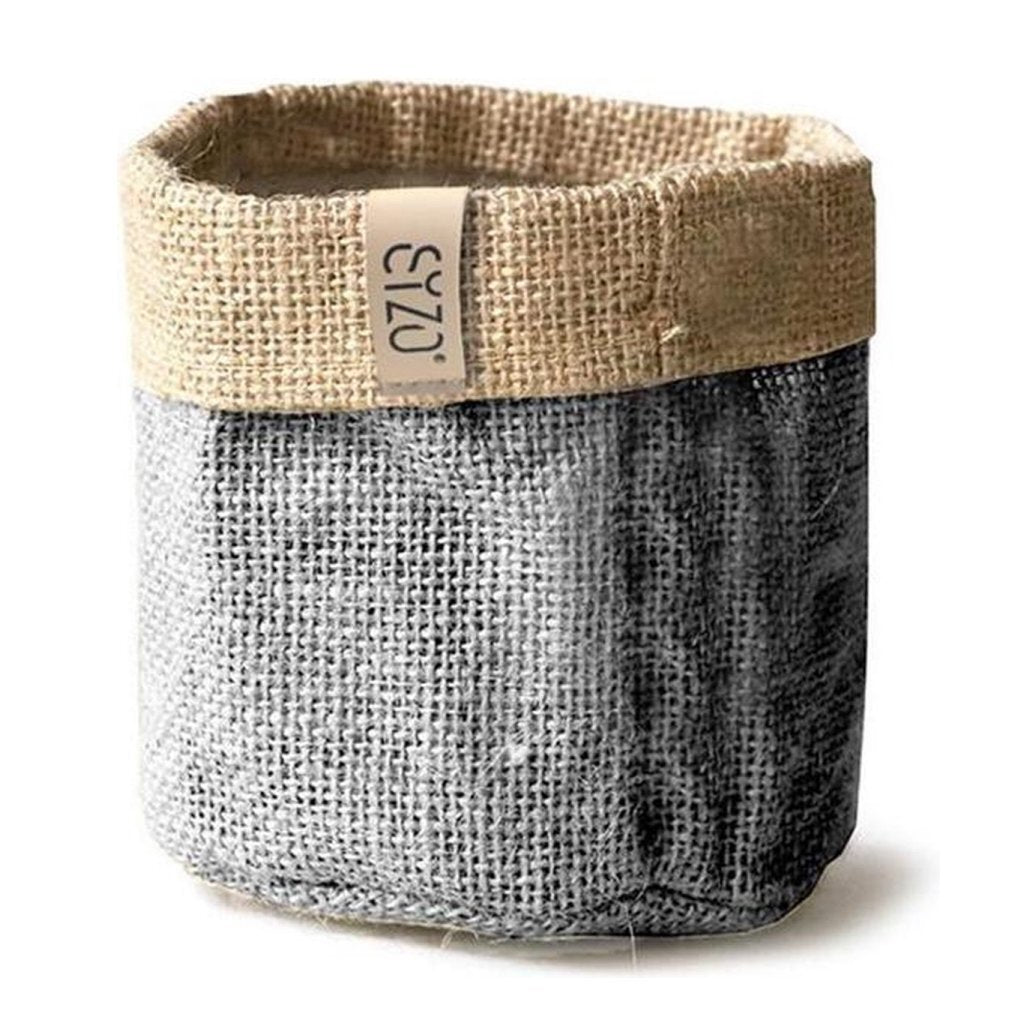 Sizo Sizo wasserdichter Jute-Pflanzsack, 13 cm, Grau