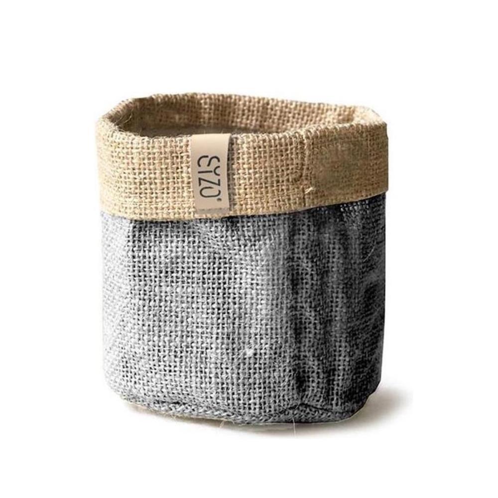 Sizo Sizo wasserdichter Jute-Pflanzsack, 20 cm, Grau