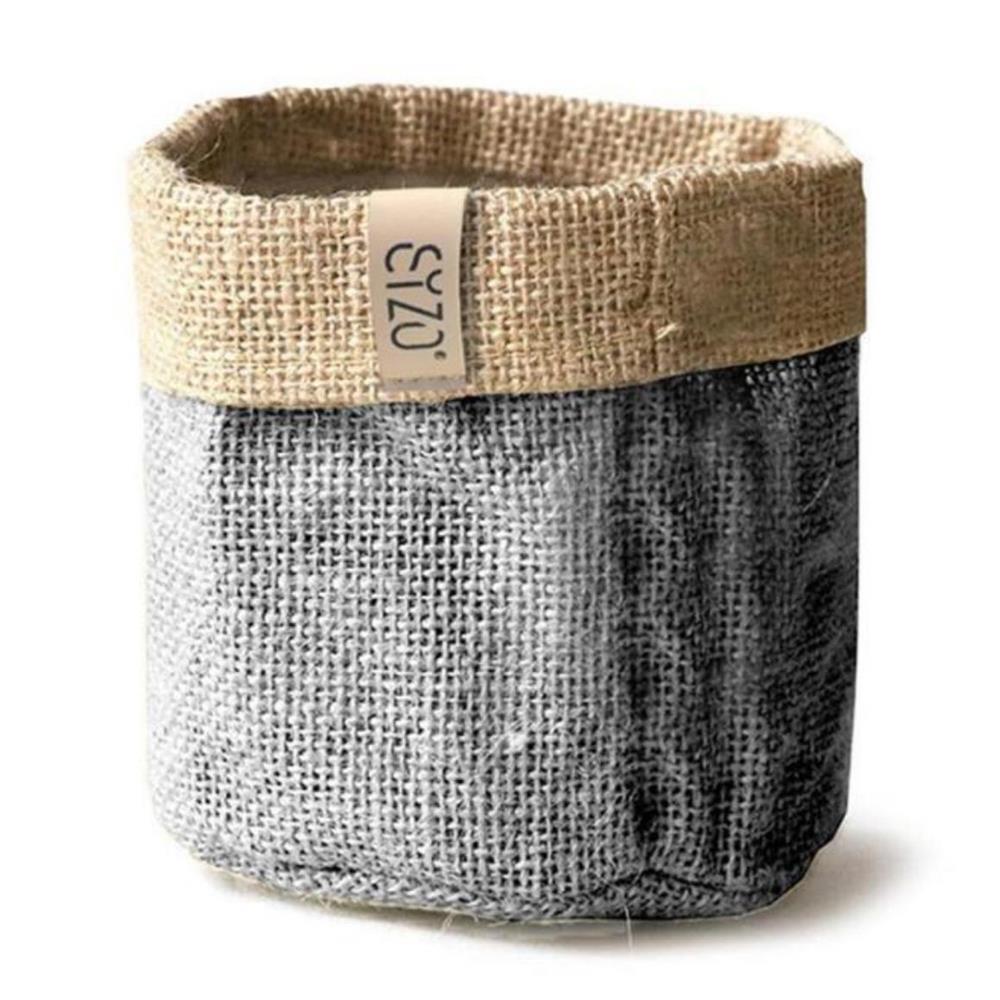 Sizo Sizo wasserdichter Jute-Pflanzsack, 30 cm, Grau