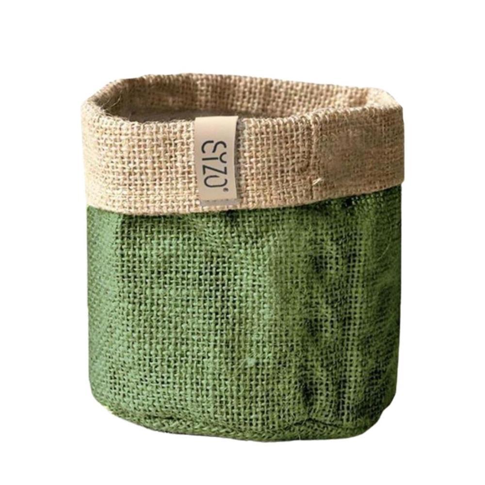 Sizo Sizo wasserdichter Jute-Pflanzsack, 25 cm, olivgrün