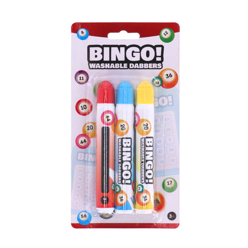 Longfield Engelhart Bingo-Marker 3 Stück rot gelb blau