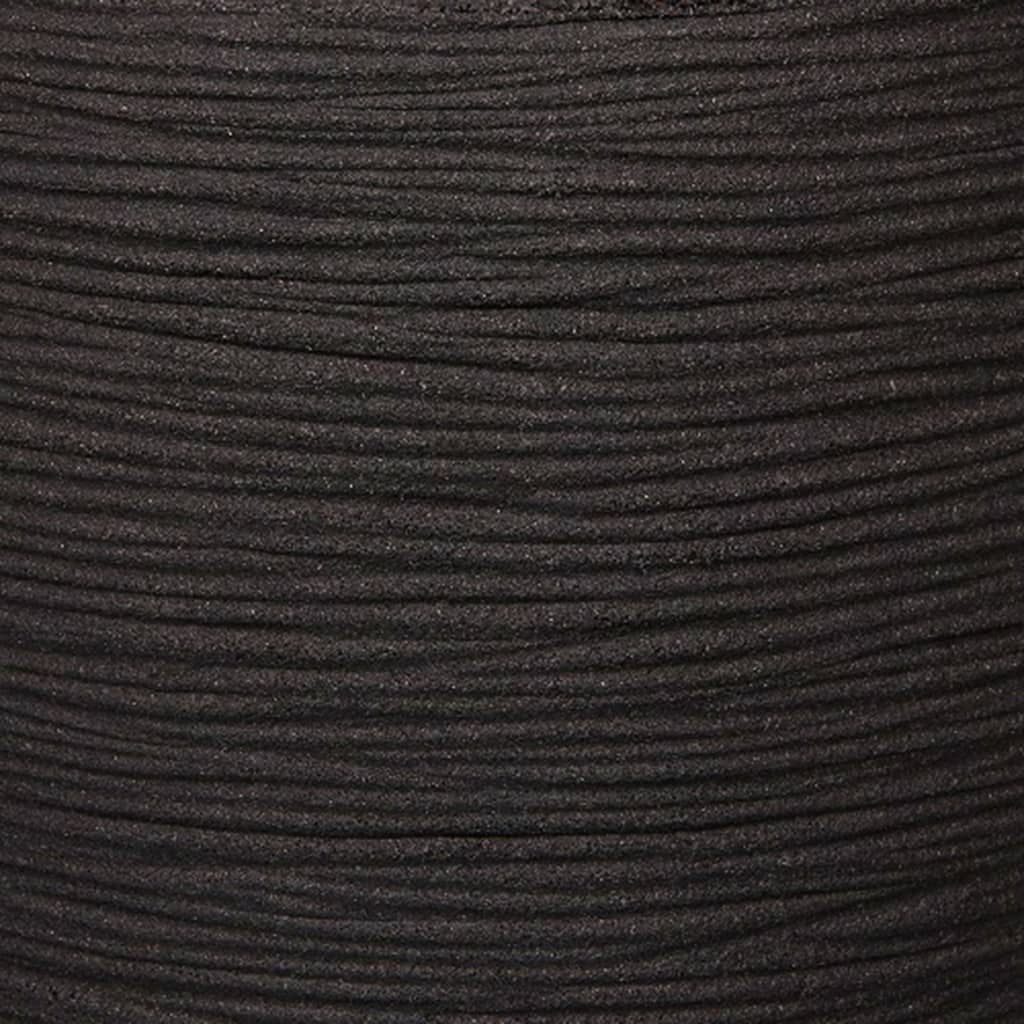Capi Flowerpot Natur Rib Elegant Deluxe 40x60 cm Schwarz KBLR1131