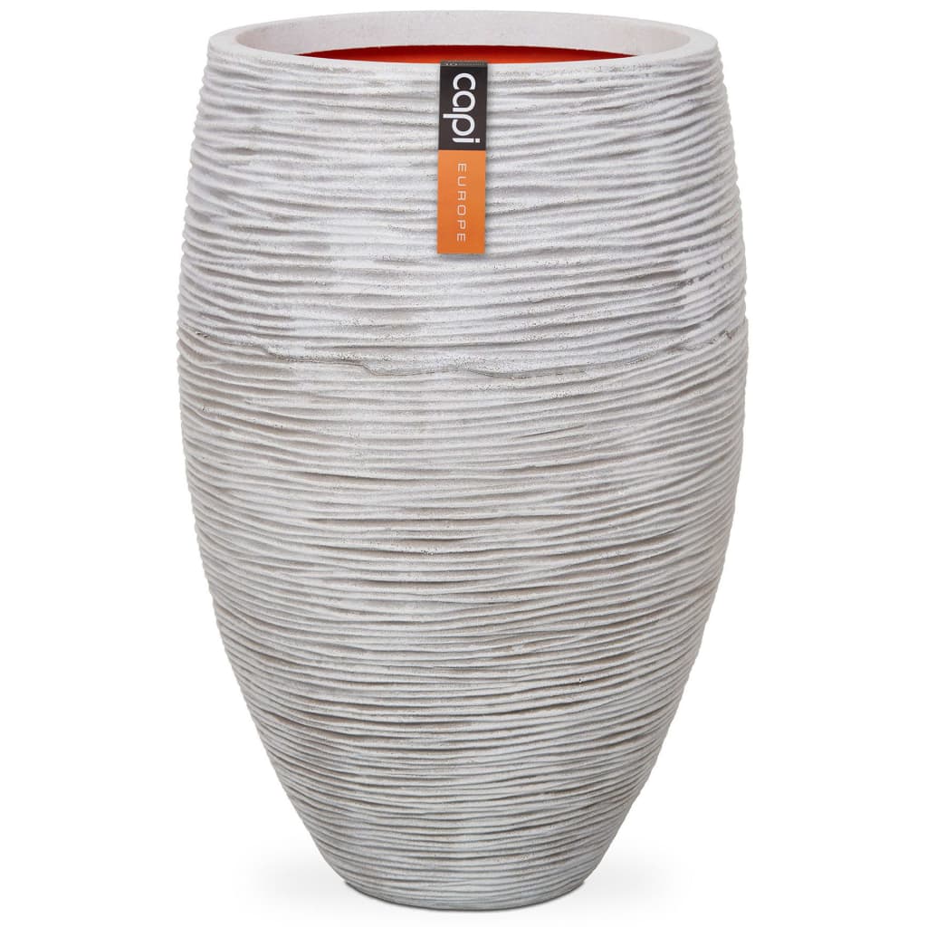 Capi Flowerpot Natur Rib Elegant Deluxe 40x60 cm Elfenbein Farbe Kofi1131