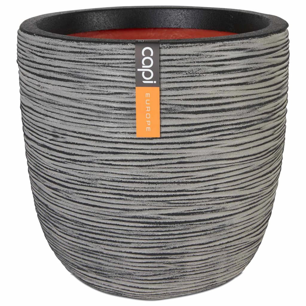Capi Flowerpot Natur Rib 35x34 cm Anthrazit Kofz932