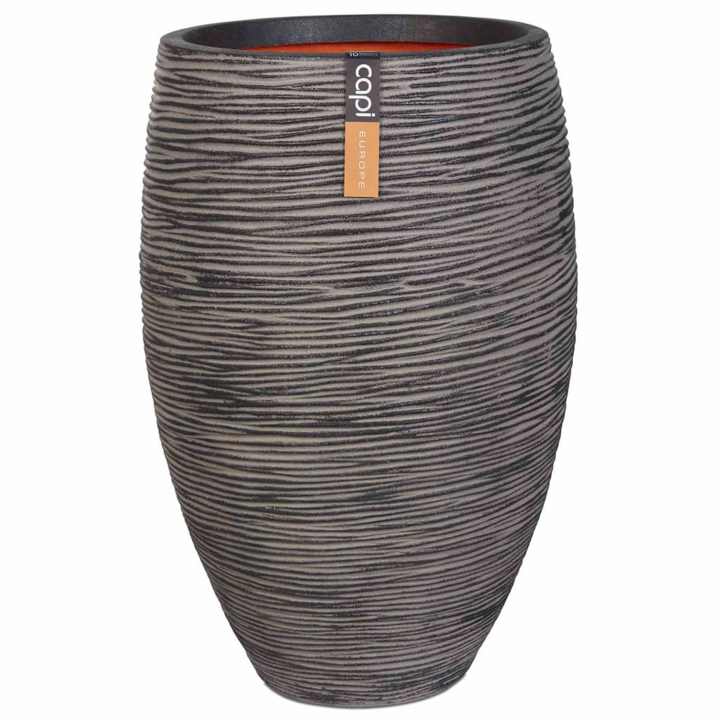 Capi Flowerpot Nature Rib Elegant Deluxe 40x60 cm Anthrazit PKOFZ1131