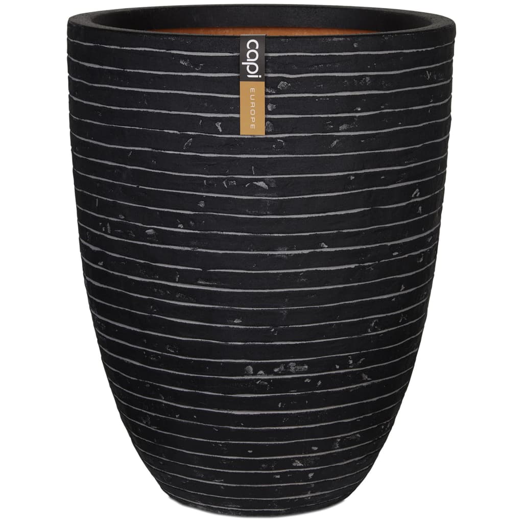Capi Flowerpot Nature Row elegant niedrig 46x58 cm Anthrazit WFDZ783