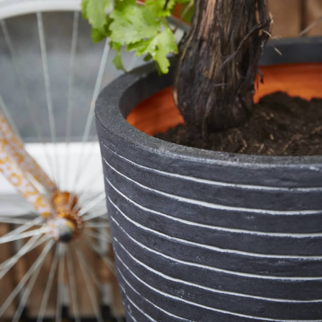 Capi Flowerpot Nature Row elegant niedrig 46x58 cm Anthrazit WFDZ783